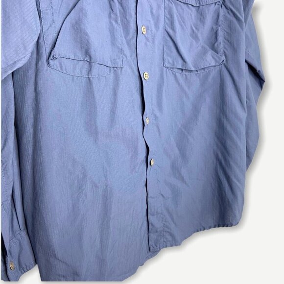 EMS Eastern Mountain Sport Button Men's Hiking Medium Blue Outdoors Camp Fishing - Picture 2 of 10